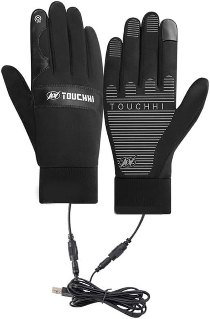 USB Heated Gloves - Motorcycle Riding Gloves,Lightweight Winter Gloves, Motorcycle Riding Gloves, Touchscreen Winter Windproof Warm Gloves for Outdoor