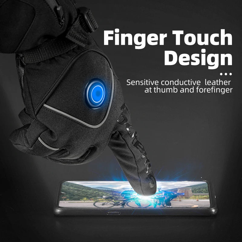 Ski Gloves Heated Gloves Winter Gloves Rechargeable Waterproof USB Ski Heated Gloves Bike Touch Screen Battery Gloves