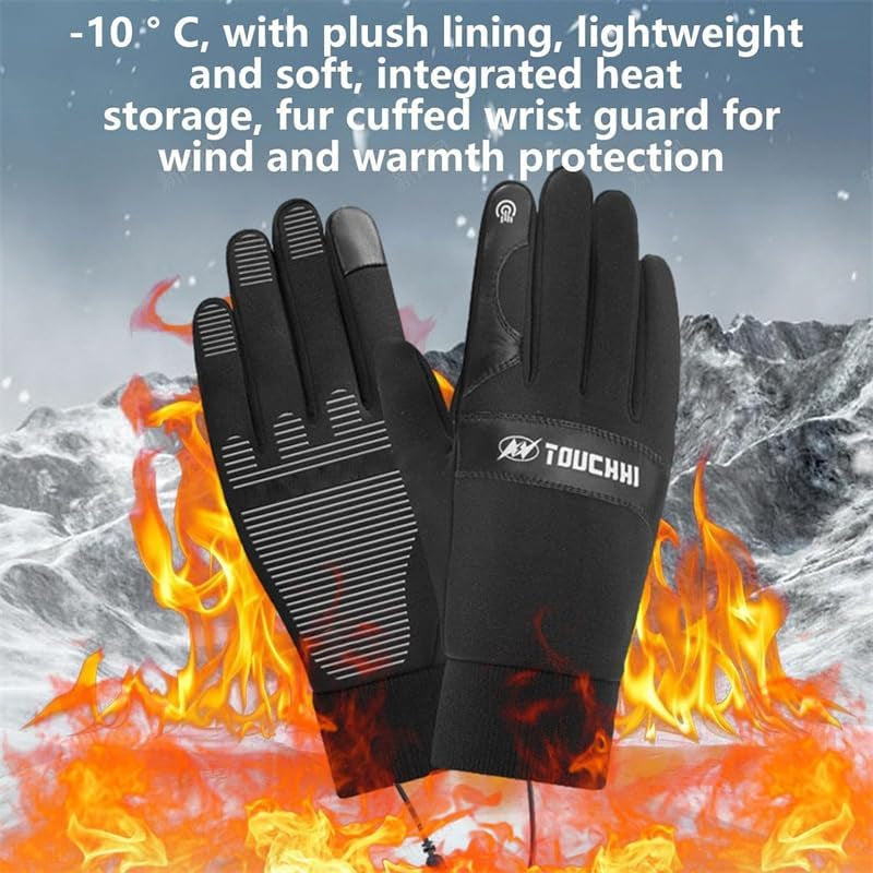 USB Heated Gloves - Motorcycle Riding Gloves,Lightweight Winter Gloves, Motorcycle Riding Gloves, Touchscreen Winter Windproof Warm Gloves for Outdoor
