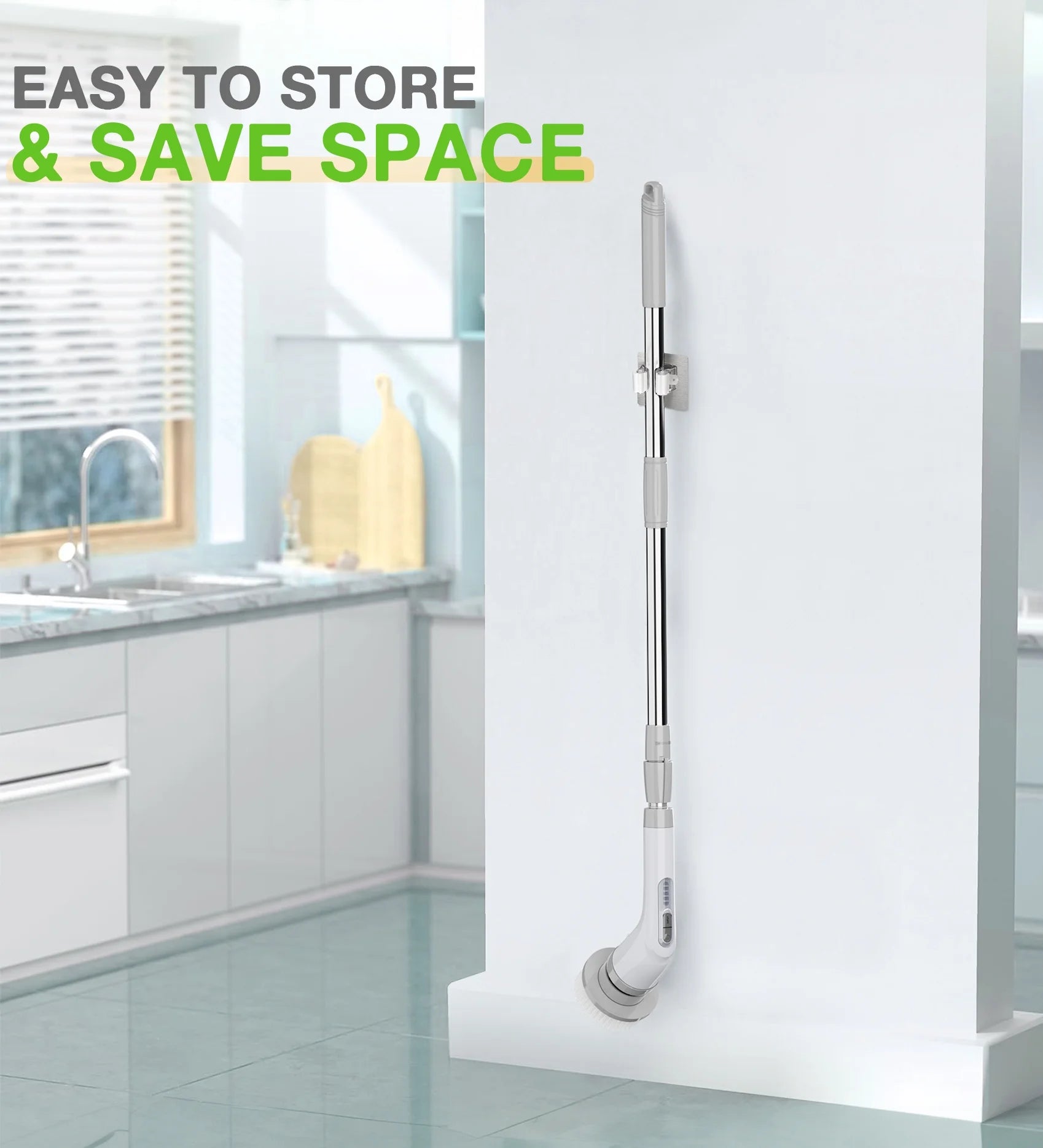 Electric Spin Scrubber, Cordless Bathroom Scrubber Cleaning Brush for Floor, Bathtub, Kitchen
