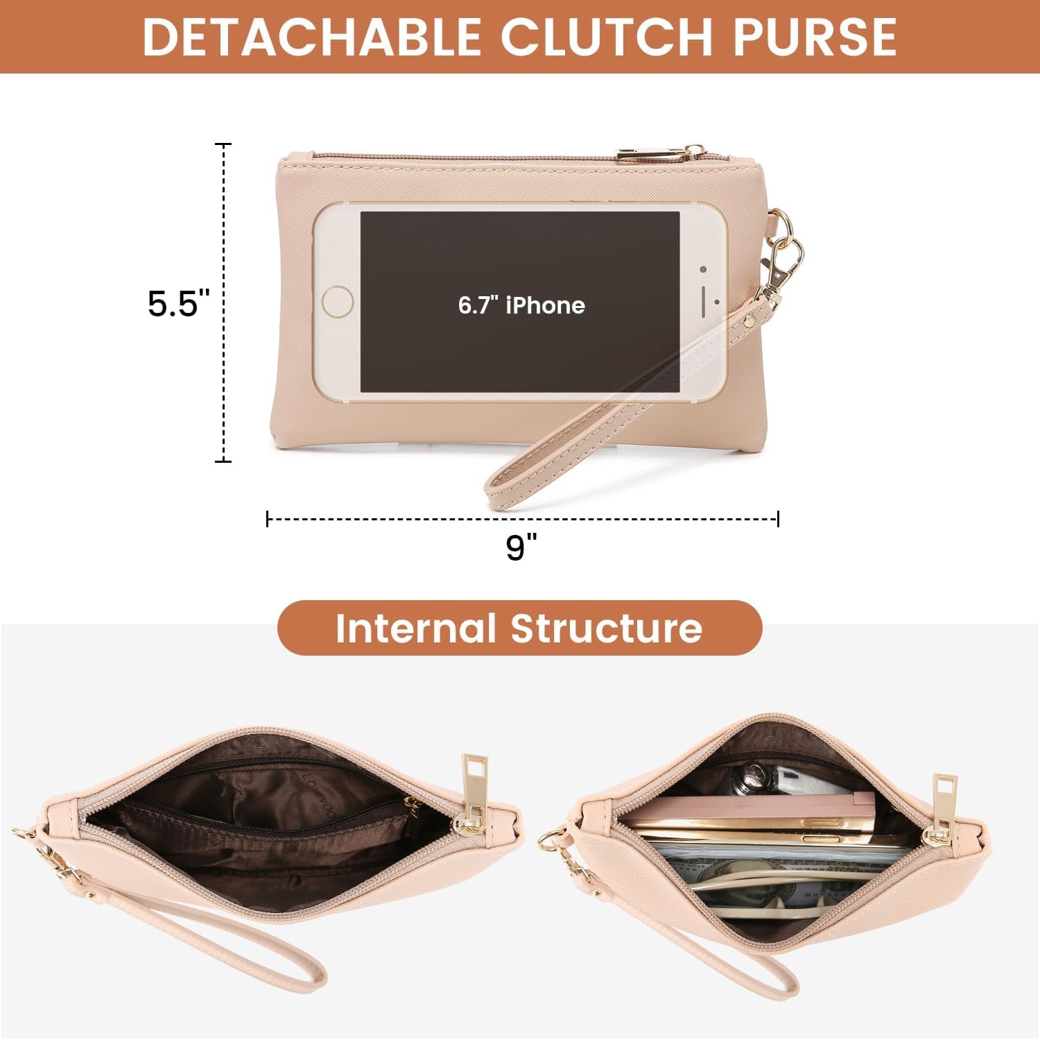 Laptop Bag for Women, Fashion Computer Tote Bag Large Capacity Handbag, Leather Shoulder Bag Purse Set, Professional Business Work Briefcase for Office Lady, 2Pcs, 15.6-Inch, Nude Pink