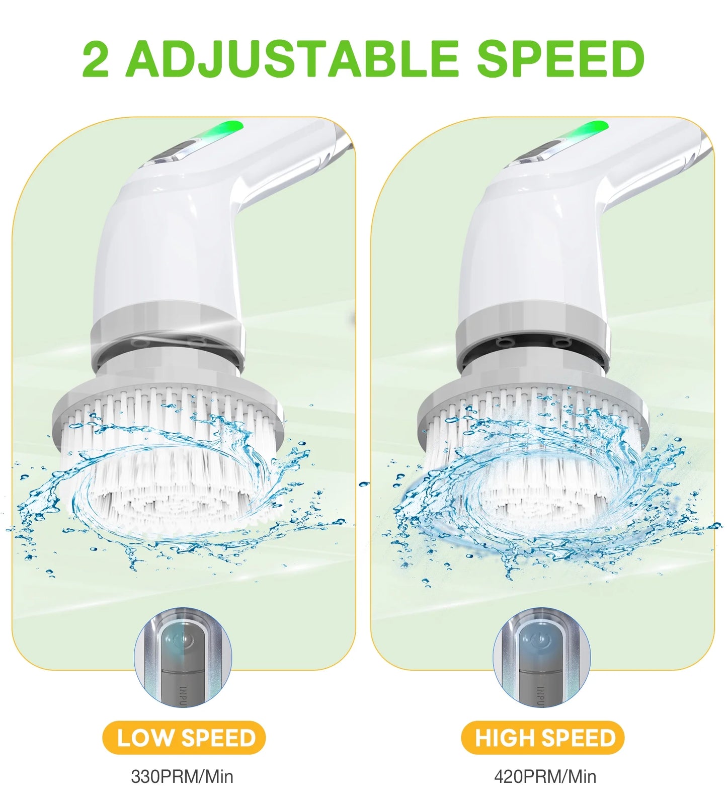 Electric Spin Scrubber, Cordless Bathroom Scrubber Cleaning Brush for Floor, Bathtub, Kitchen