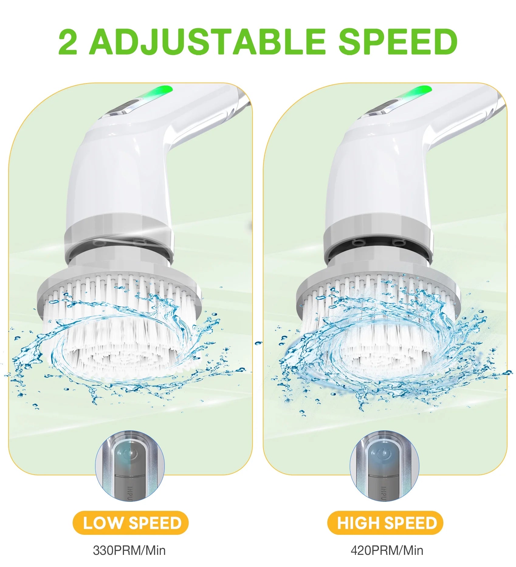 Electric Spin Scrubber, Cordless Bathroom Scrubber Cleaning Brush for Floor, Bathtub, Kitchen